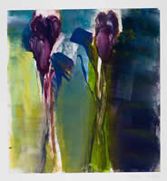 Monotype titled - Fallling Flowers, 16